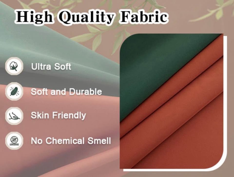 OYRING Blackout Pinch Pleat Curtains Green & Orange 42×96 Set of 2 New