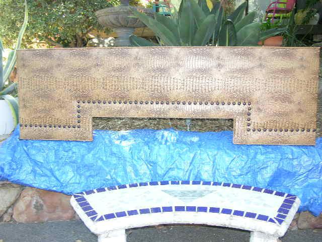 WIDOW TREATMENT UPHOLSTERED CUSTOM MADE CORNICE BOARD FAUX ALLIGATOR NAILHEAD