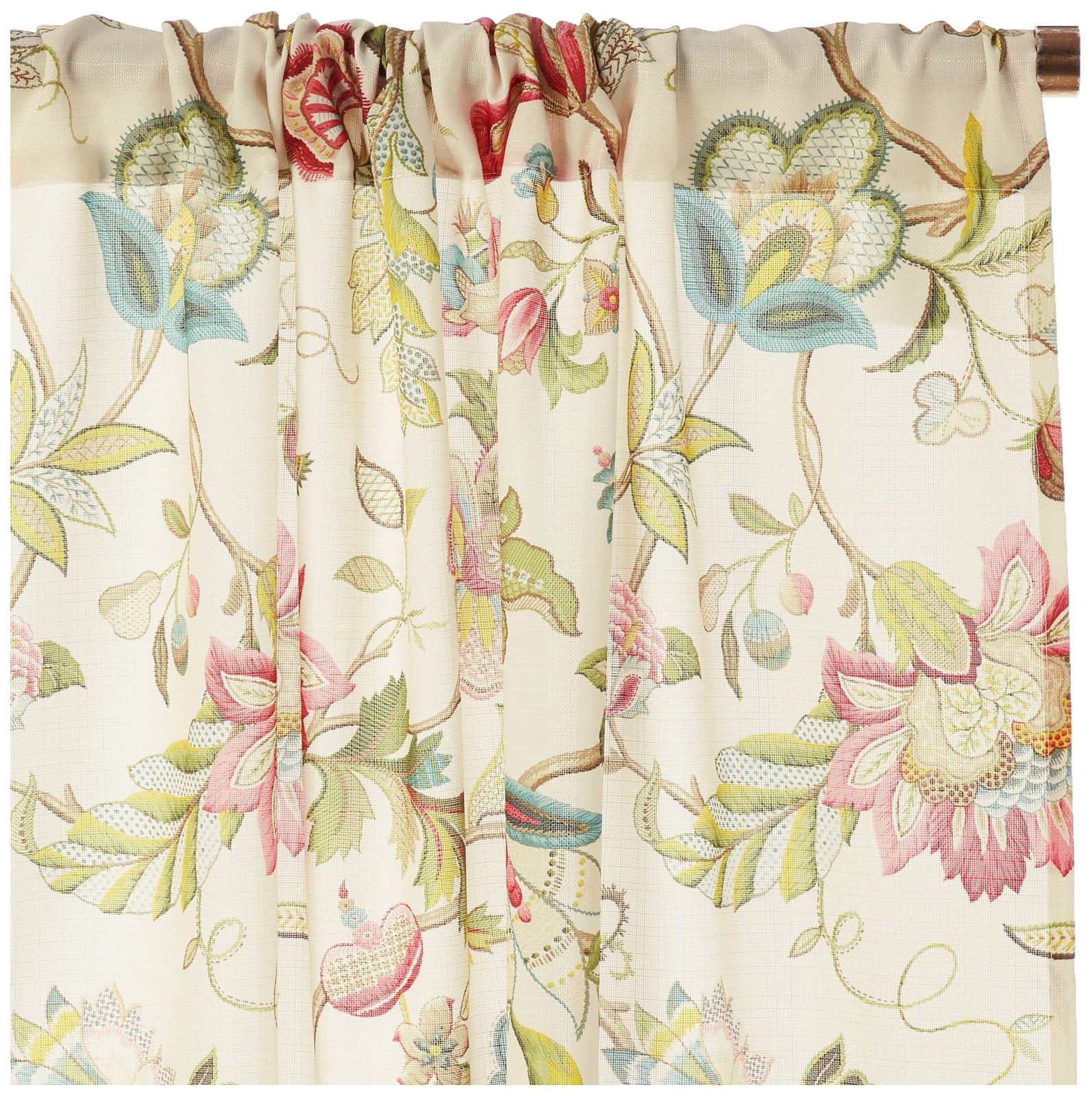 Ellis Curtain Brissac Tailored Panel Pair Tiebacks 70 X 63 Red