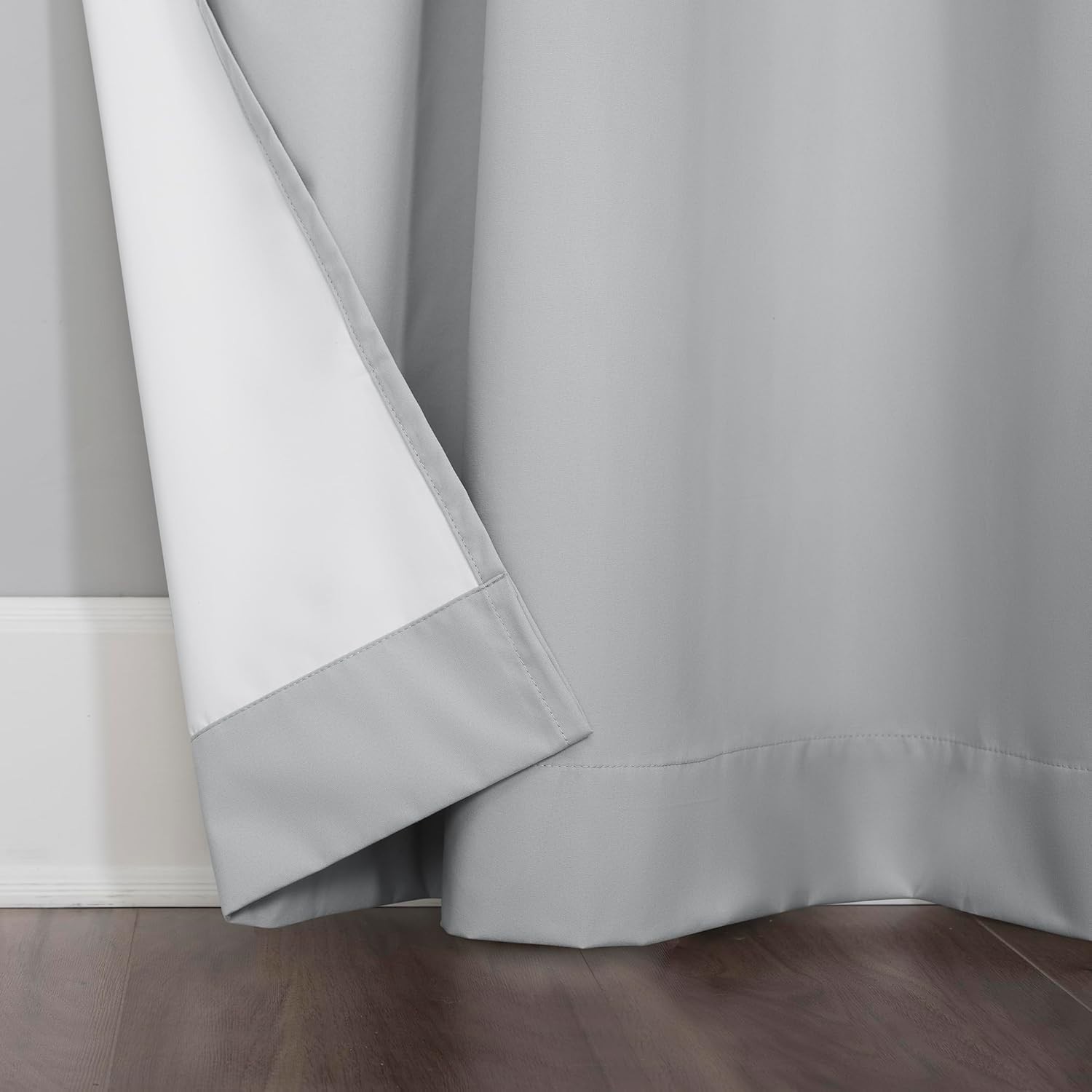 Sun Zero Blackout Harper Bright Vibes Grommet Curtain – One Panel Gray 40″ x 84″