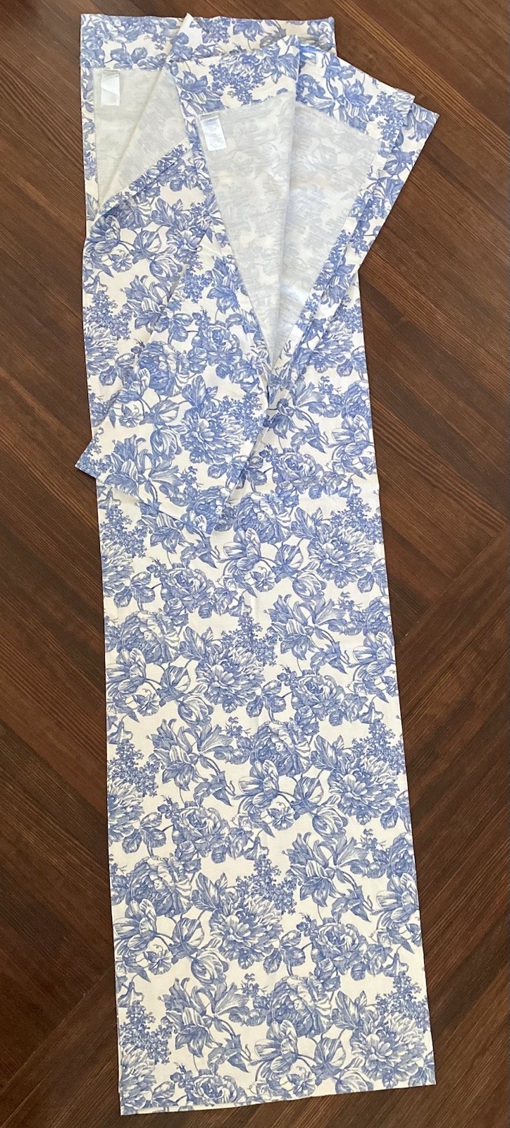 Waverly Garden Room Blue Garden Toile 2 Curtain Panels Unlined Pre Owned. Vguc