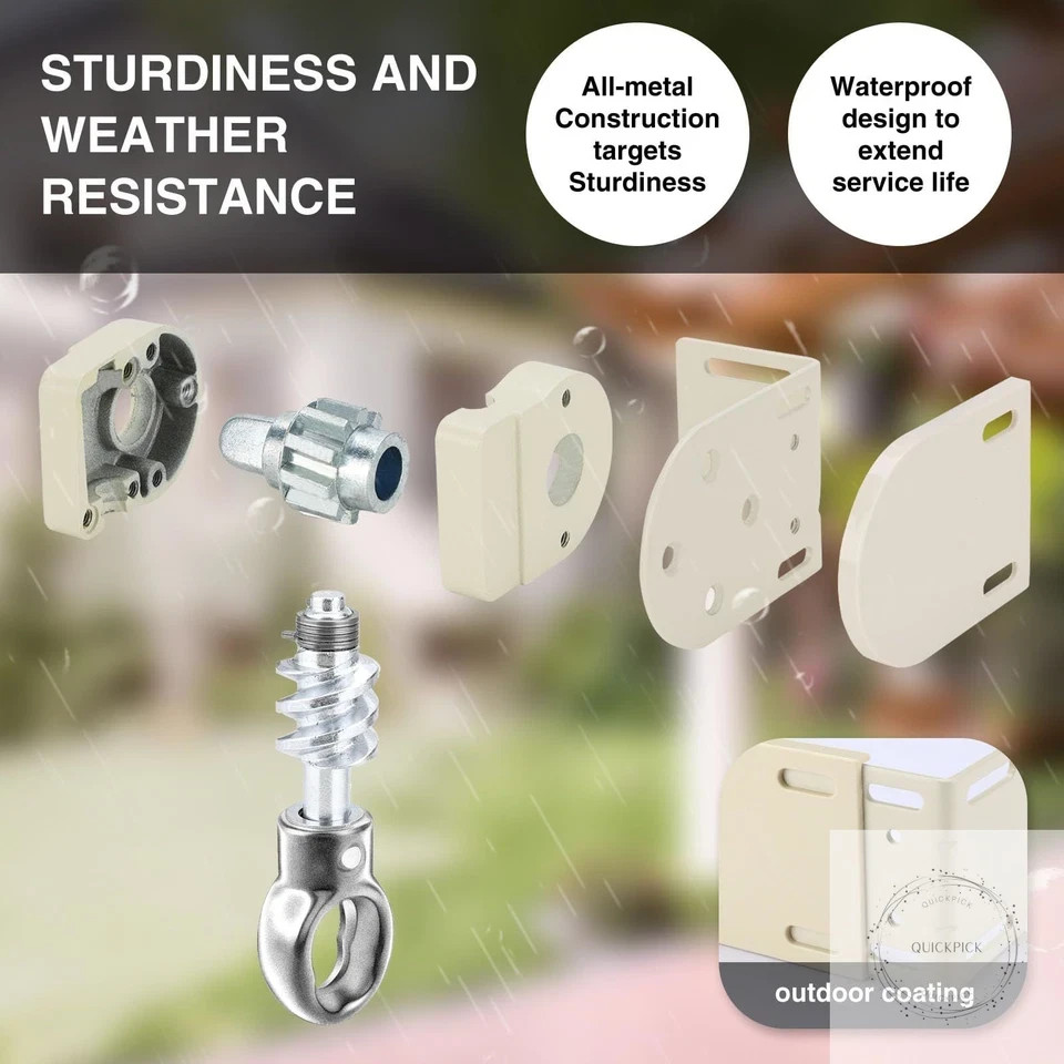 Coolaroo Shade Brackets with Metal Ring, Replacement Parts,For Coolaroo Exterior