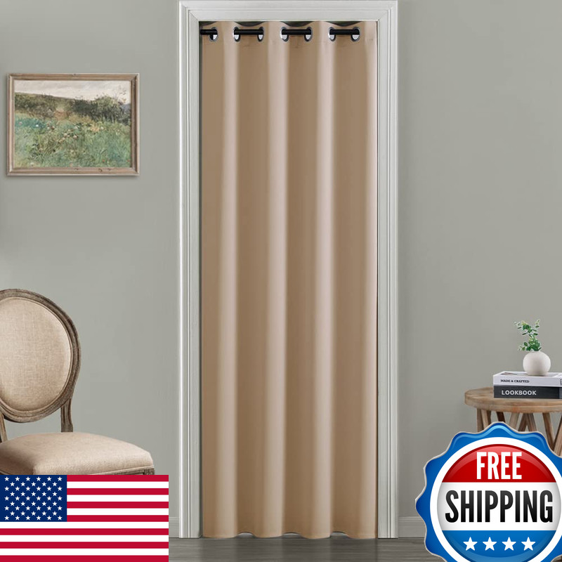 Xtmyi Sliding Closet Door Curtains 80 Inch Lengthsingle Curtain Panelwaterproof