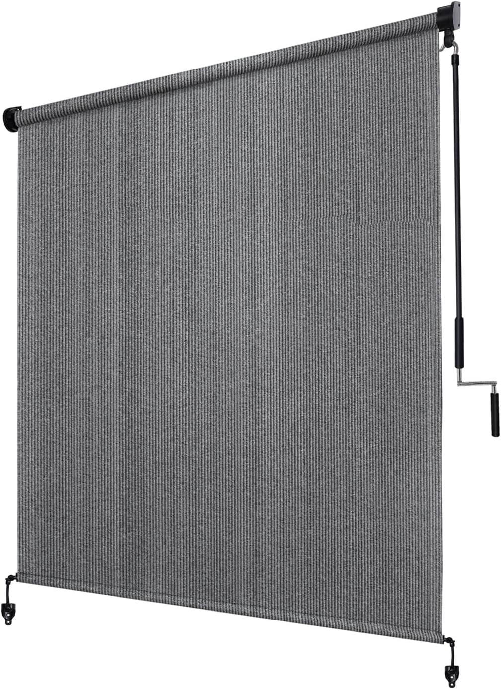Outdoor Roller Shade 10′ W X 8′ H, 220GSM HDPE Breathable Sun Shades Outdoor