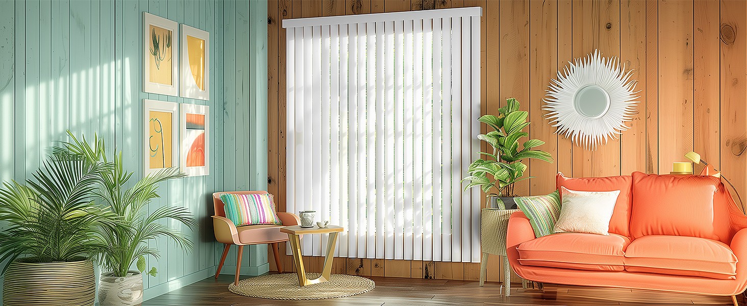PVC Vertical Blind Replacement Slats Curved Smooth White 82.5 x 3.5 (10-Pack)
