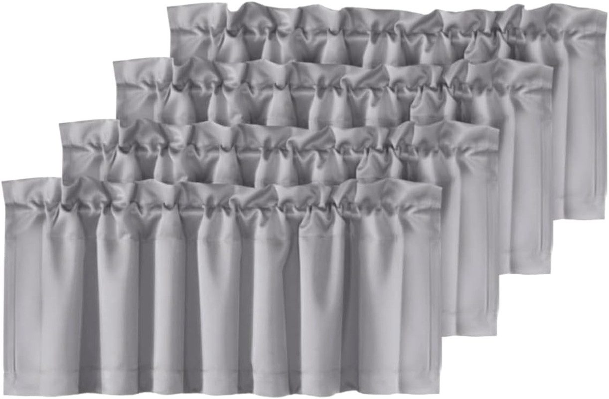 Blackout Valances for Windows,Navy Blue Short Window Valance Curtains for Living