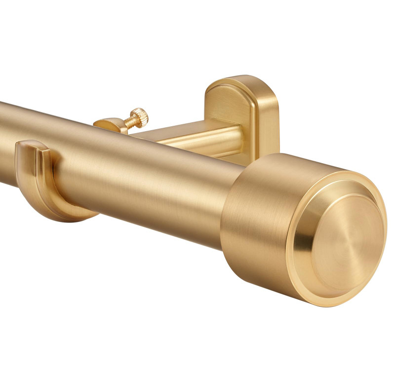 Heavy Duty Curtain Rods, 1 1/8 Inch Diameter Single Curtain Rod 36-72Inch(3-6Ft)