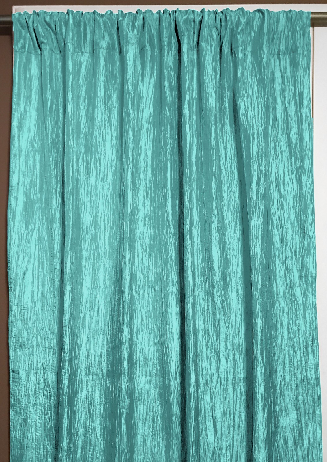 lovemyfabric Crinkle Taffeta Crushed Style Curtain Panel 54 Inch Wide