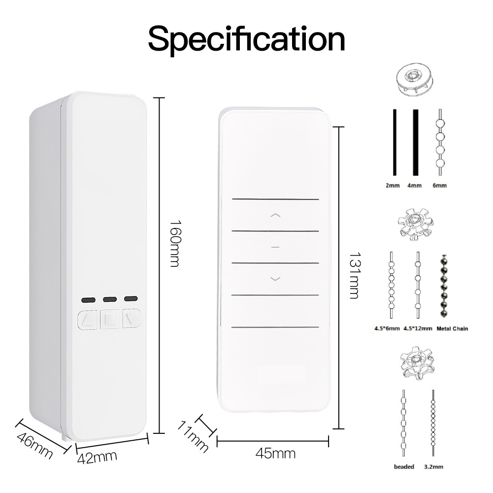 MOES WiFi Smart Curtain Motor Roller Blinds Shutter Drive Remote Alexa Google