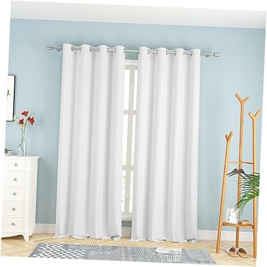 Curtains Privacy Curtains 92 inches Long Kitchen 52″W x 92″L (Pack of 2) White