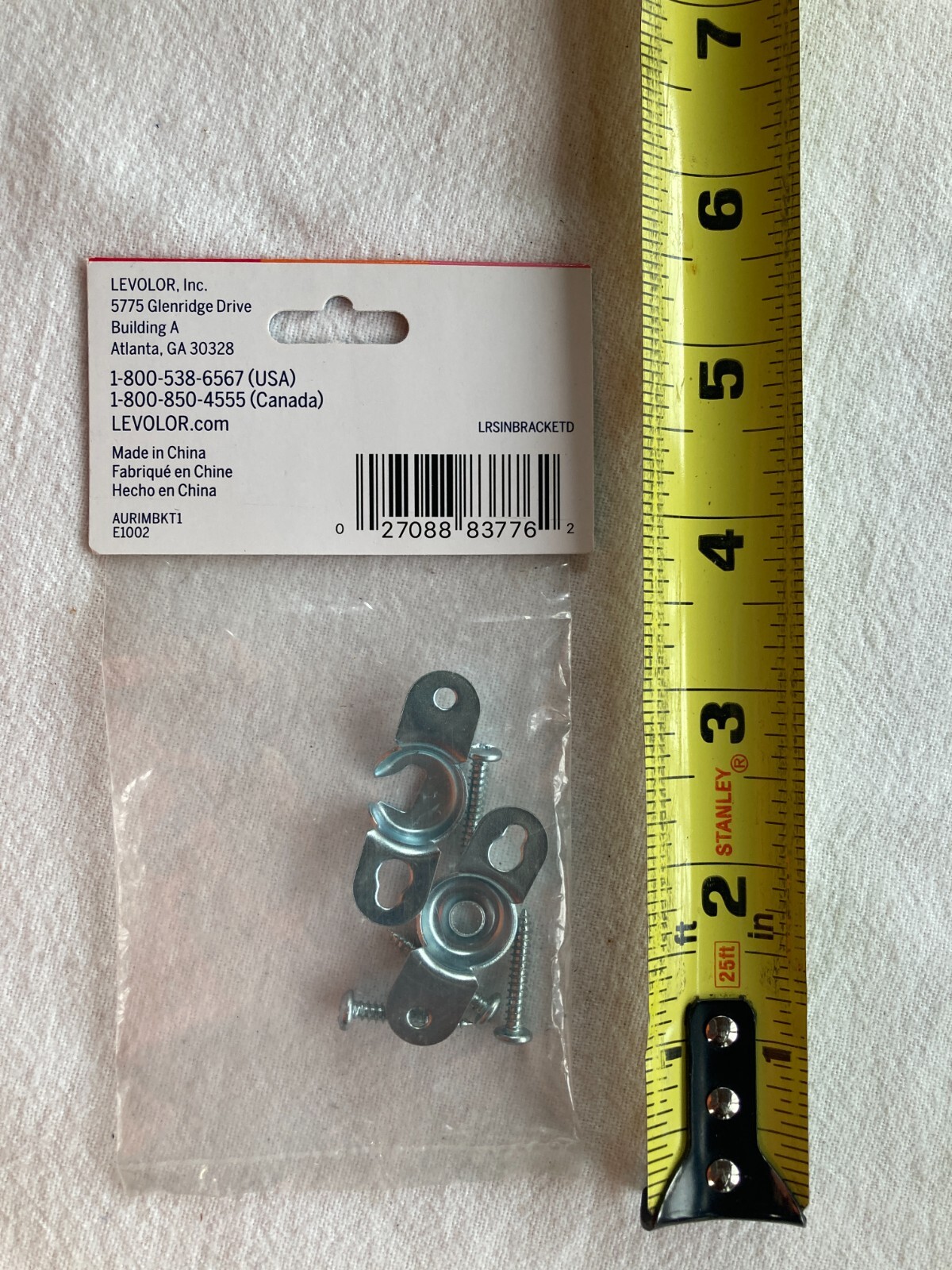 Levolor 43244 Window Frame Roller Shade Mount Brackets