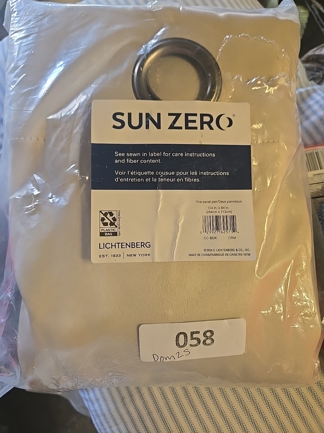Sun Zero Grommet Top Lichtenberg Beige Curtains 100 in x 84 in 1 Pair