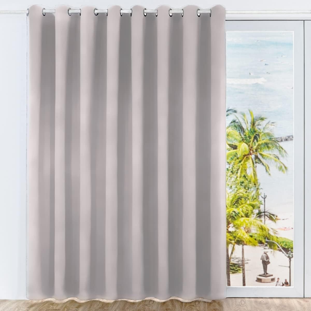 84″L x 106″W Extra Wide Patio Sliding Glass Door Curtains Blackout Thermal Insul