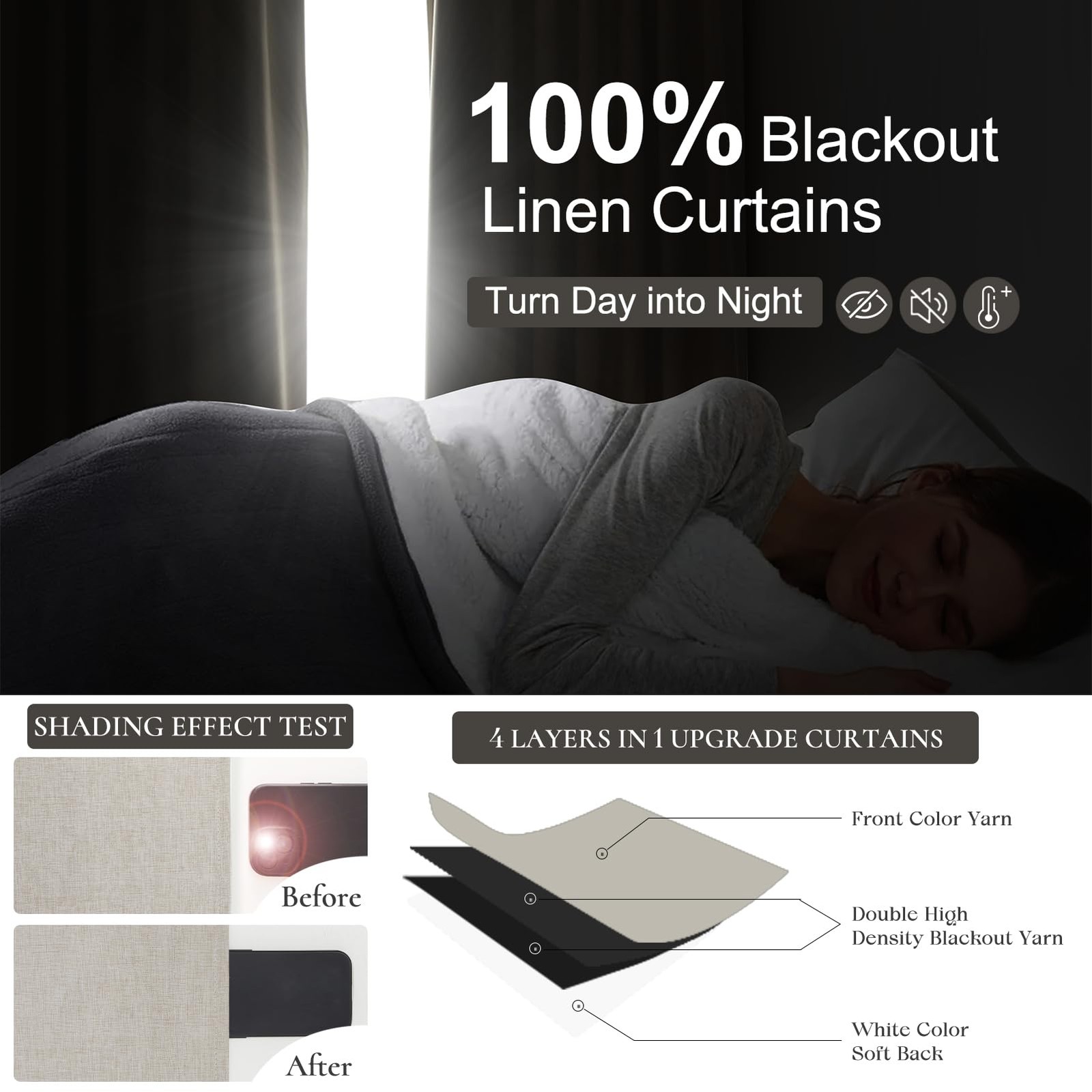 70 Inch Extra Wide Blackout Curtains 108 Inches Long for Living Room, Pinch P…