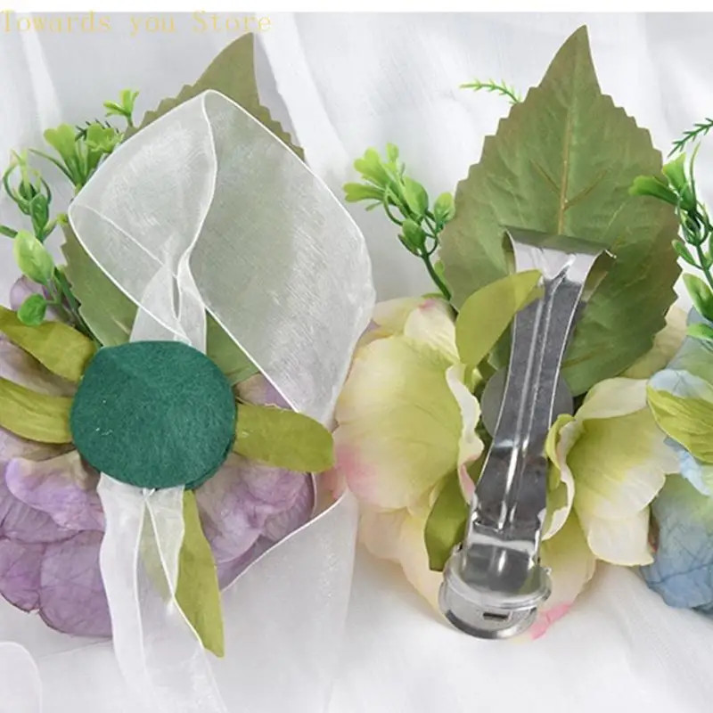 Cloth Flower Curtain Tie Backs Peonys Curtain Tieback Clip Decorative Rope Holdb