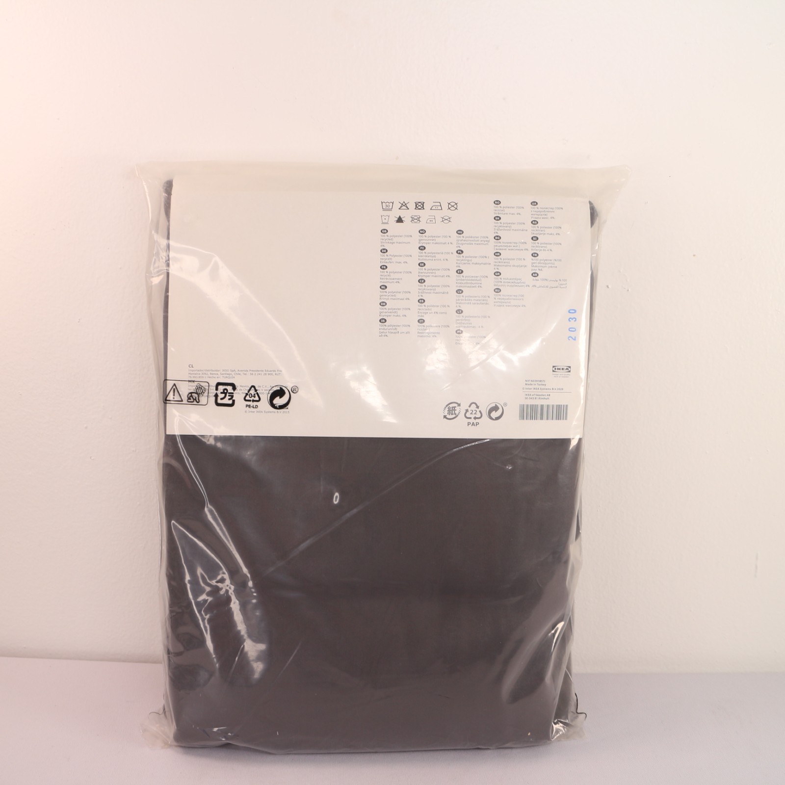 Ikea HILLEBORG Blackout Curtains 2 Panels 57×98″ Gray/Dark Gray 404.250.30, NEW