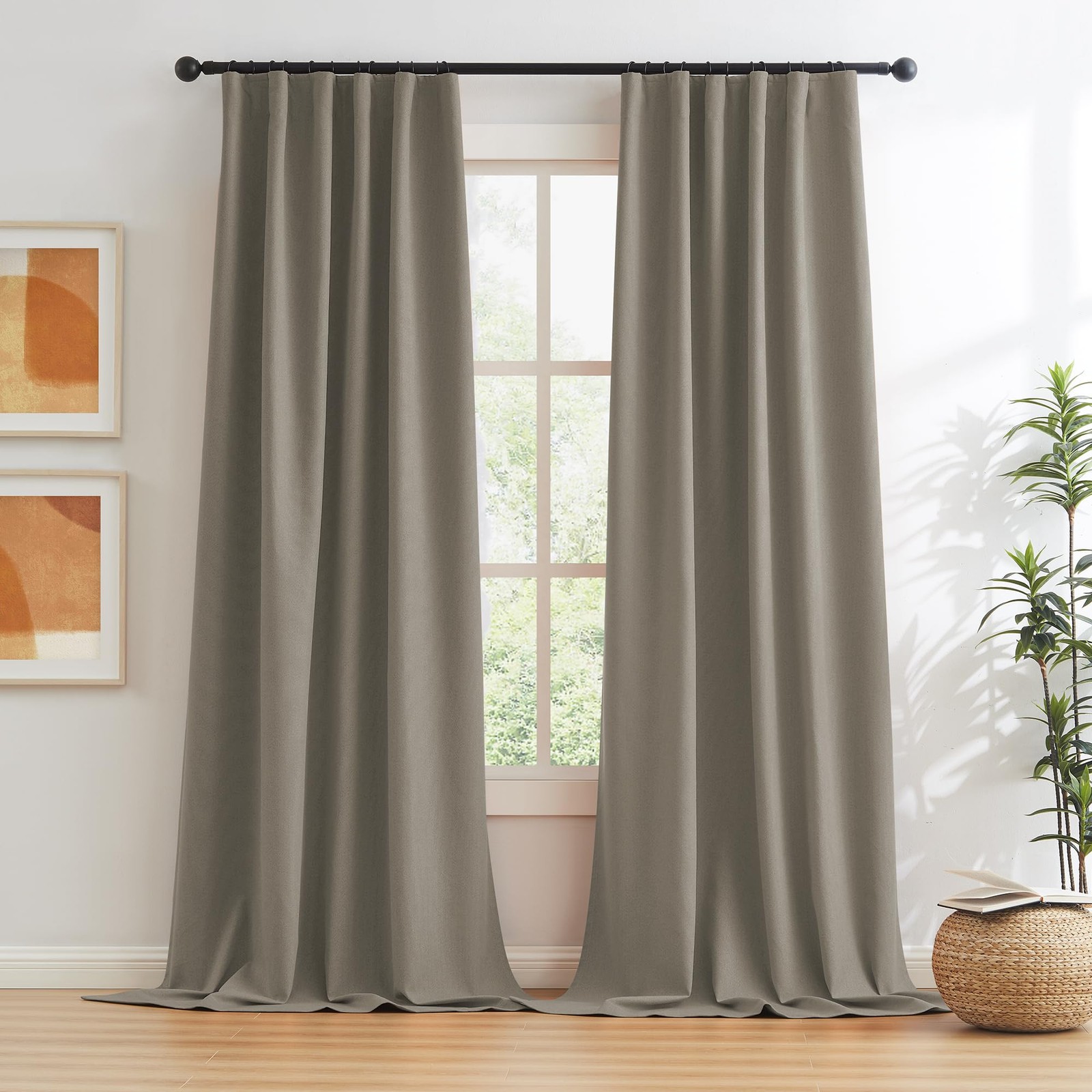 Extra Long Blackout Curtains 132 Inches Long 11 ft for High Ceiling Living Ro…