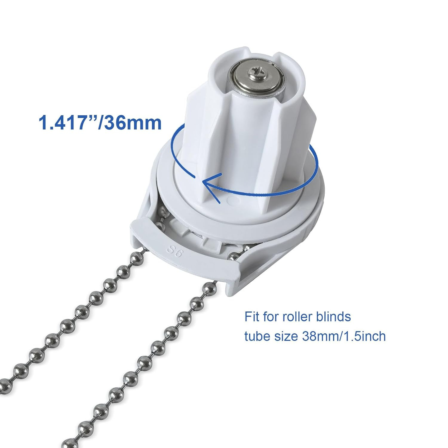 Roller Shade Clutch for 1 1/2″ (38Mm) Tube with Stainless Steel 4.5Mm Bead Chain