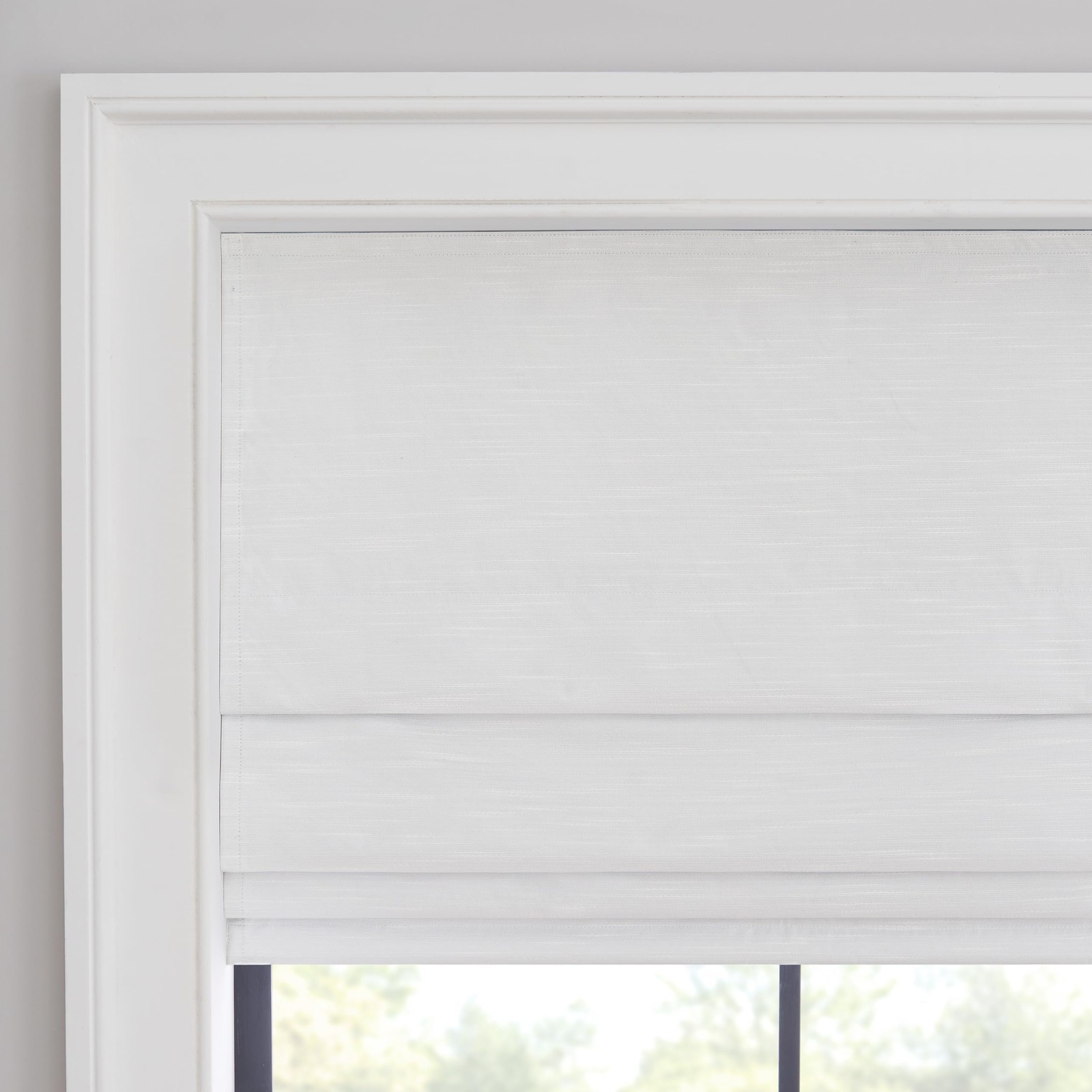 Eclipse Rozel 100% Blackout Roman Shade 33×64 in Cordless White