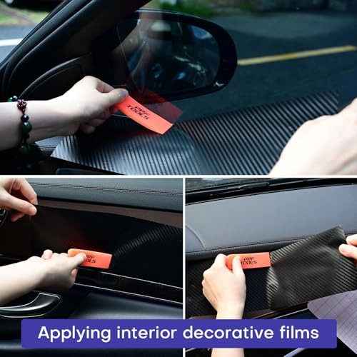 Small Squeegee 2 PCS Mini PPF Squeegee Kit Non-Scratch TPU Rubber Scraper