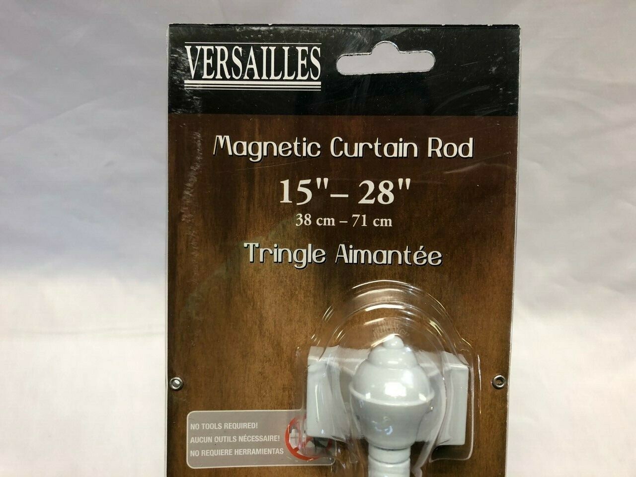 Versailles Home Fashions Super Hold Magnetic Curtain Rod 8025-56 White 15″-28″