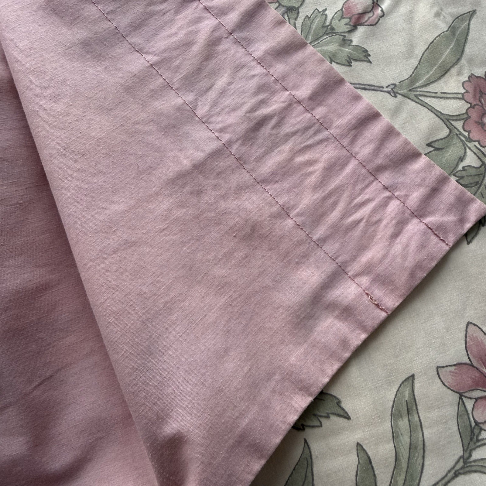 VTG SET 3 Floral Butterfly Lined Curtain Panels Retro 80s Tie Backs 88” L READ