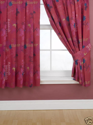 Disney Hannah Montana 2 Ready-made Curtains B 168 x L 137cm NEW PINK