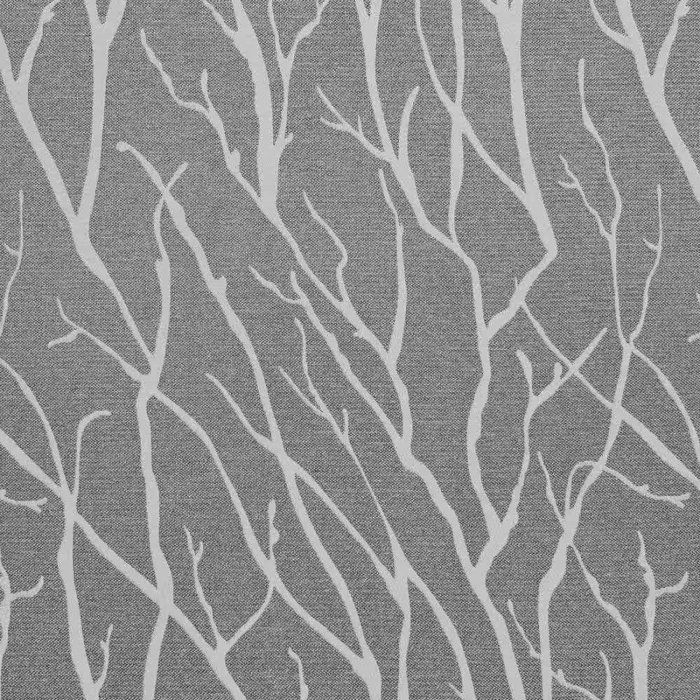 Forest Hill Patio Ash Grey Nature Woven Room Darkening Grommet Top Curtain, 108