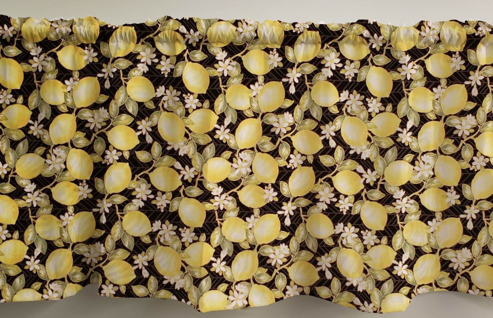 Lemon Blossoms Valances, Curtains or Swags