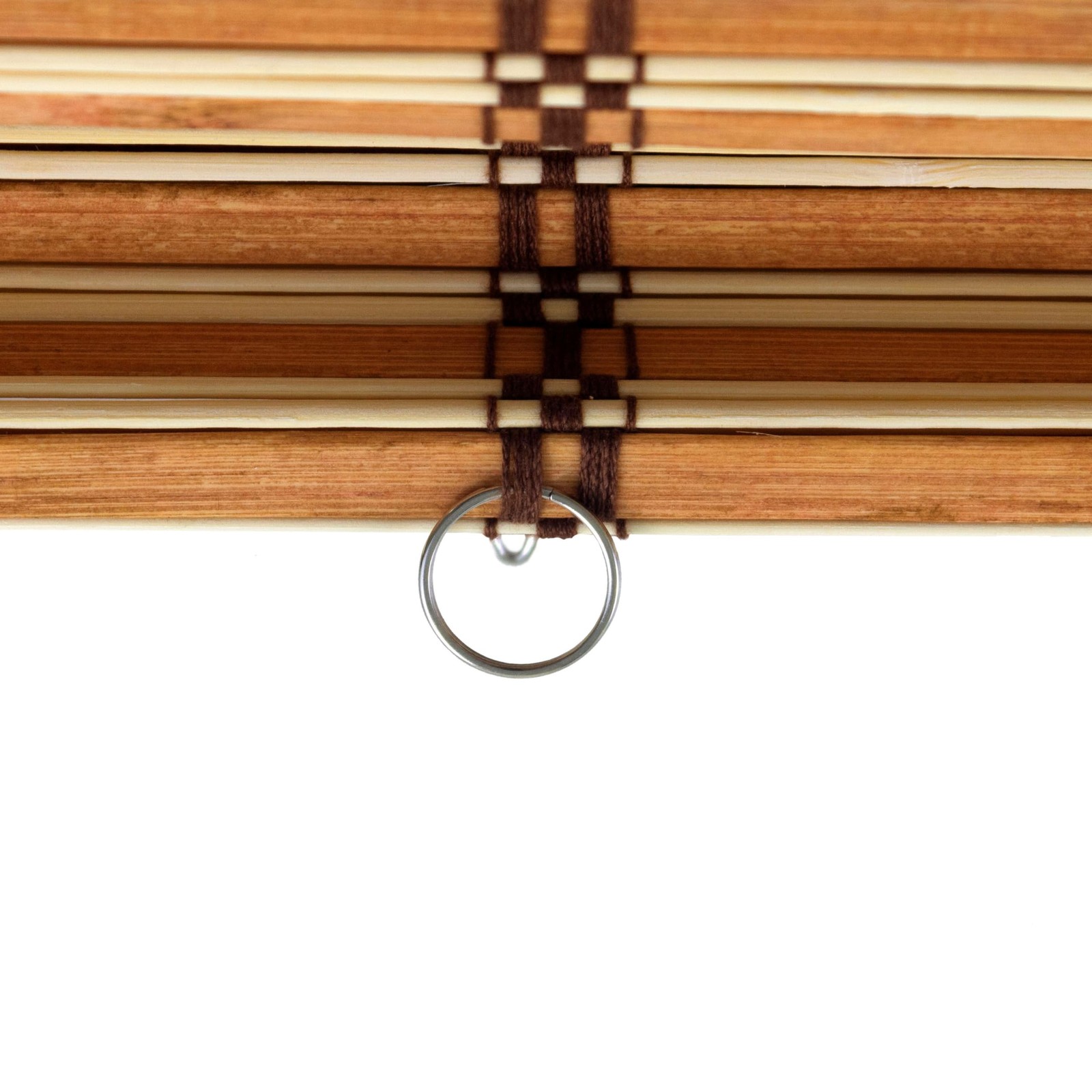 Red Lantern Burnt Bamboo Cordless Window Shade – Two-Tone Honey 60 Wide