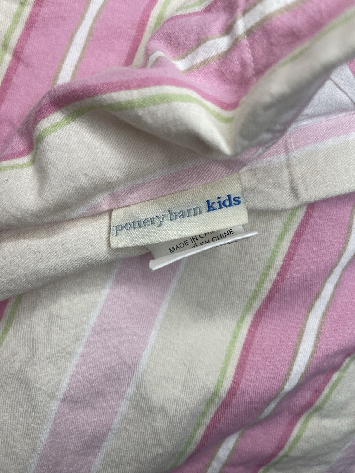 Set 2 Pottery Barn Kids Multi-colored Stripe curtain Panels 44×84 Pink