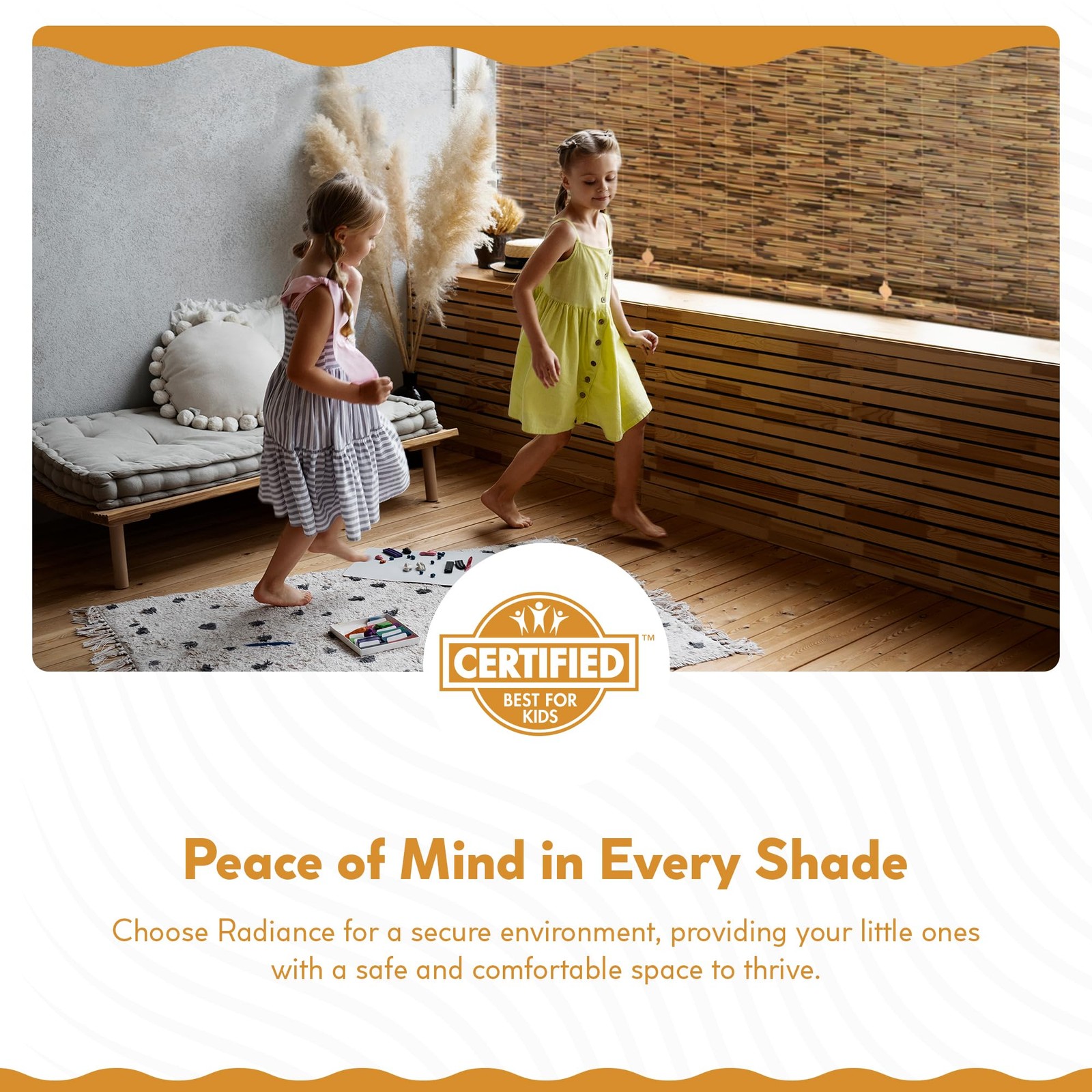 Radiance Cord Free Bamboo Shades – Roll-Up for 60″W x 72″H, Cocoa