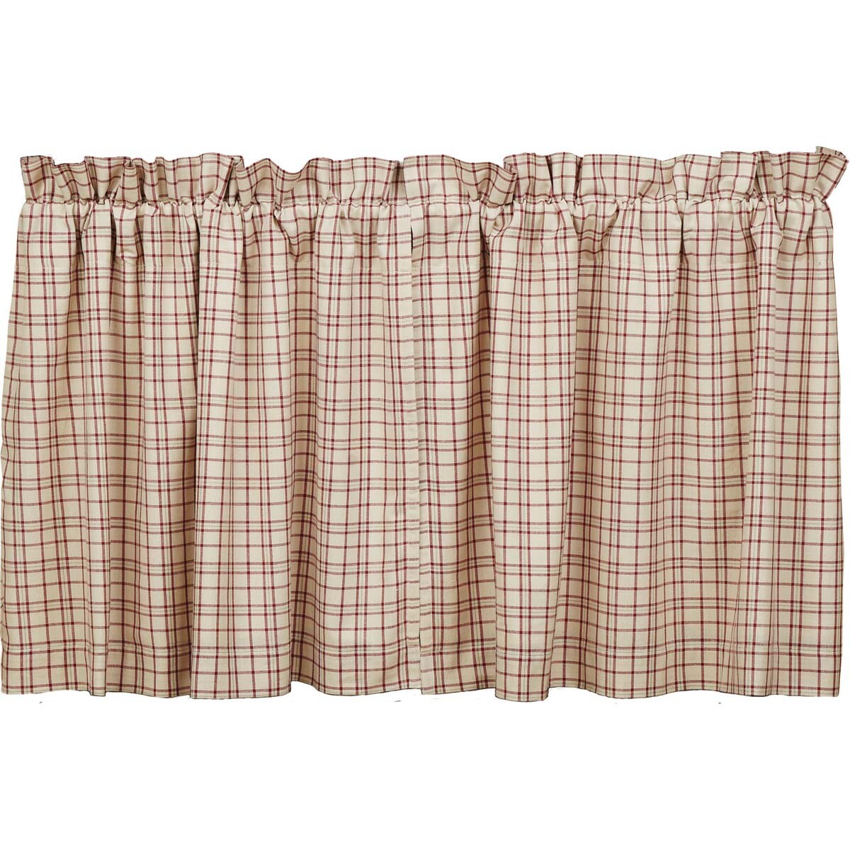 Tacoma Tier Set 24″ Long Country Primitive Cafe’ Creme Barn Red Evergreen Plaid