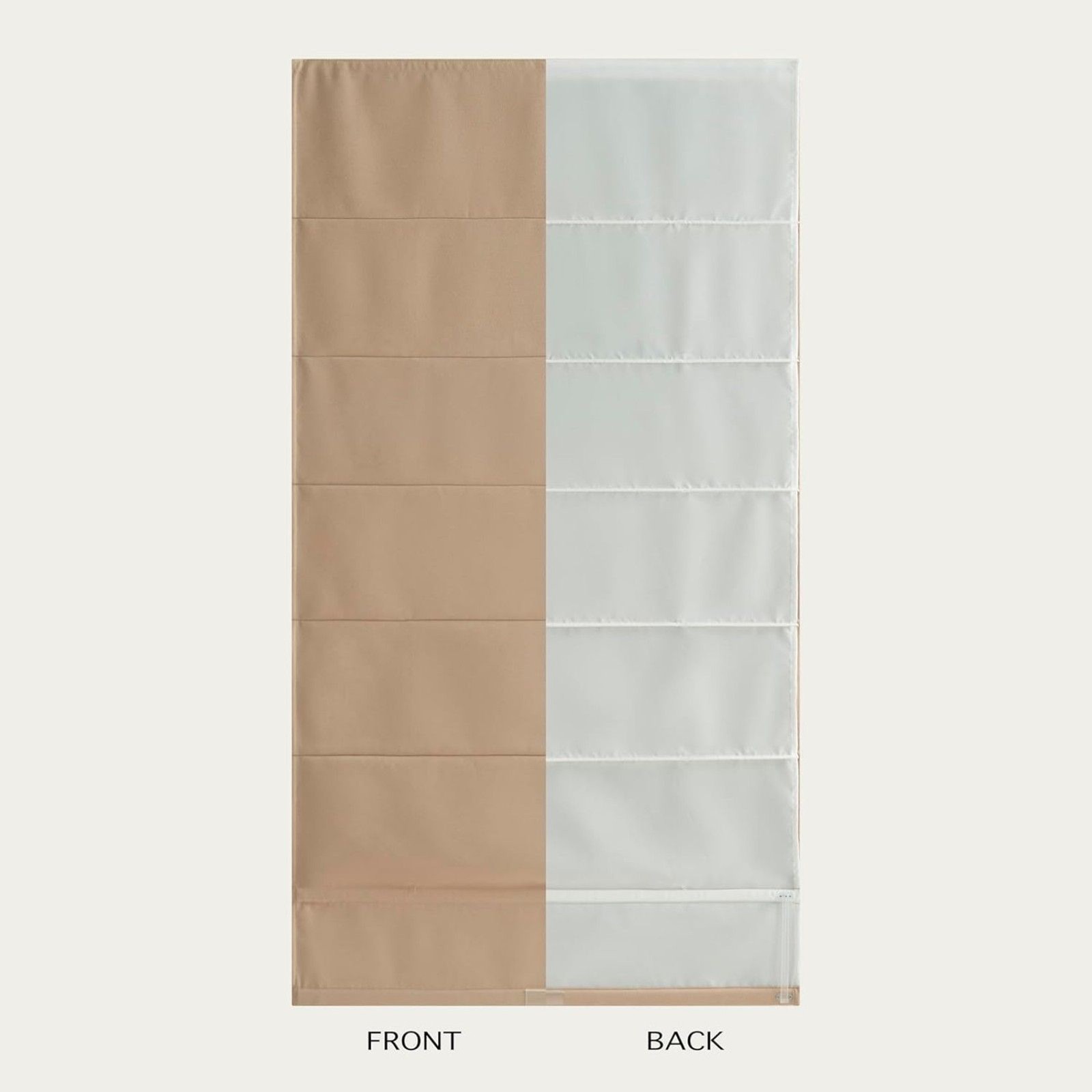 Blackout Roman Shades Cordless Pull Down Shades Blinds 34×72 Inches (Warm Beige)