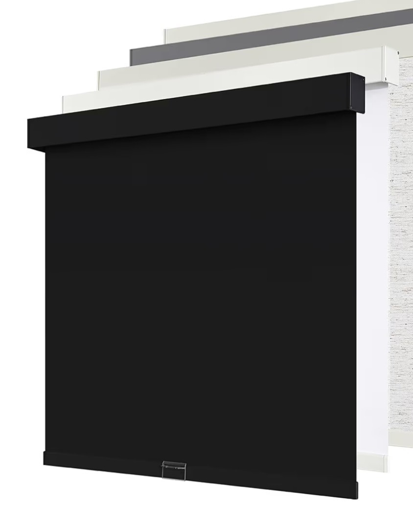 New Sunoff Valance Cordless Blackout Roller Shades ,Pull Down 35.5″x72″ Black