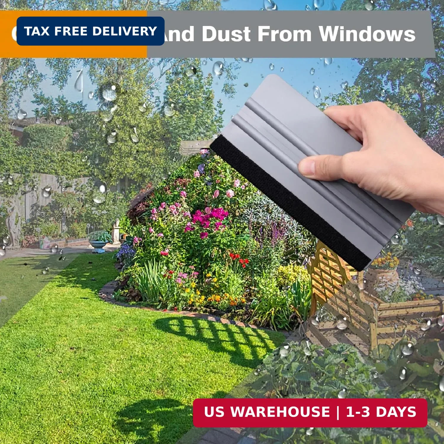 KESPEN Window Felt Squeegee, Vinyl Scraper for Window Privacy Film and Car Glass