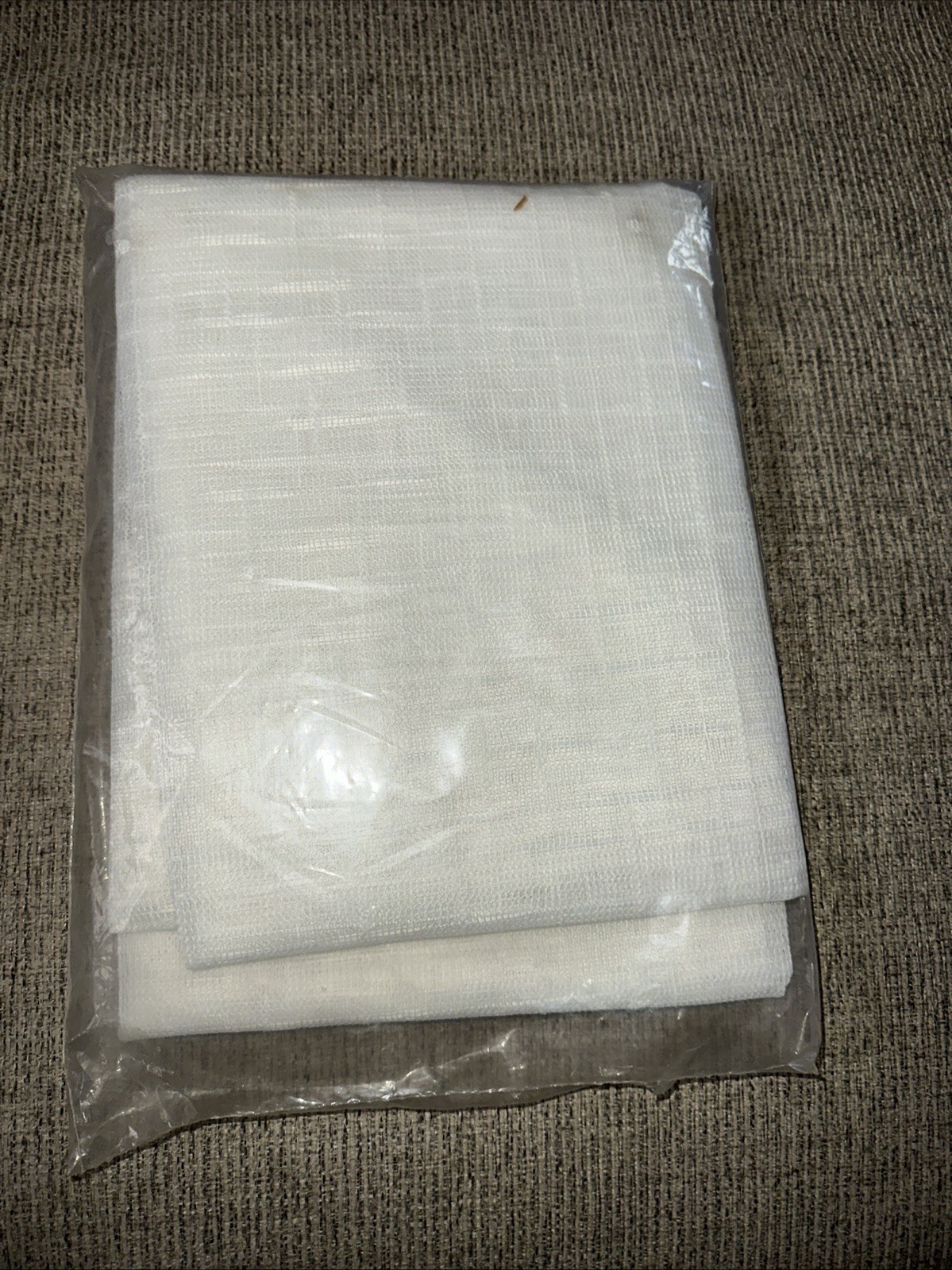New Vintage Window Pride White Knitted Panel Curtain 60” X 54” 100% Polyester