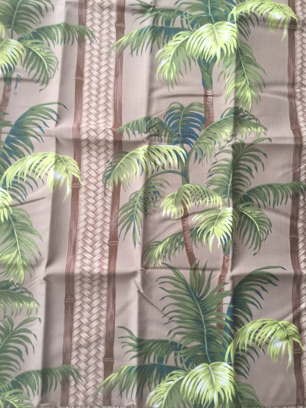 Hawaiian window curtain 1 panel drape 3 sizes 3 colors Palm Tropical