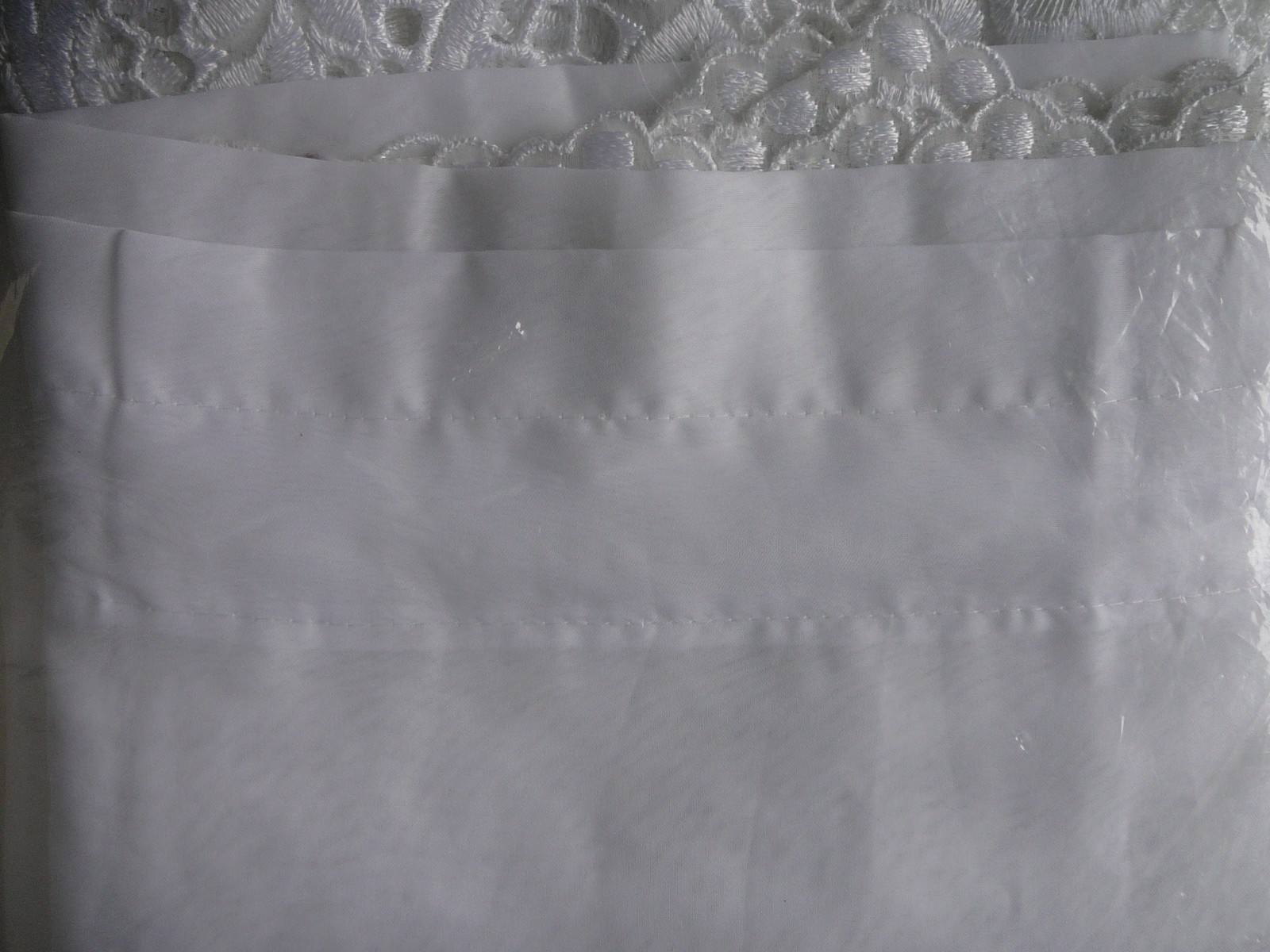 Embroidered Polyester White Lace Lisbon Style Curtain Made In Spain-60″ x 84″