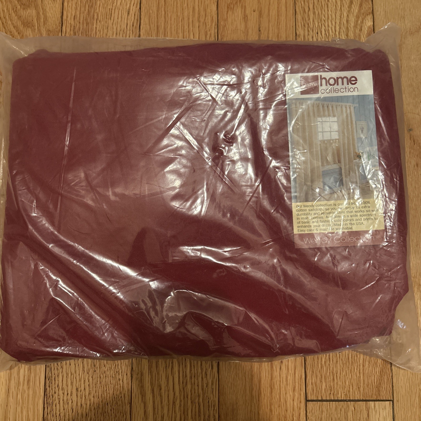 JCPenney Home Collection Wendy Collection Curtains 48×84 Red Garnet Vintage
