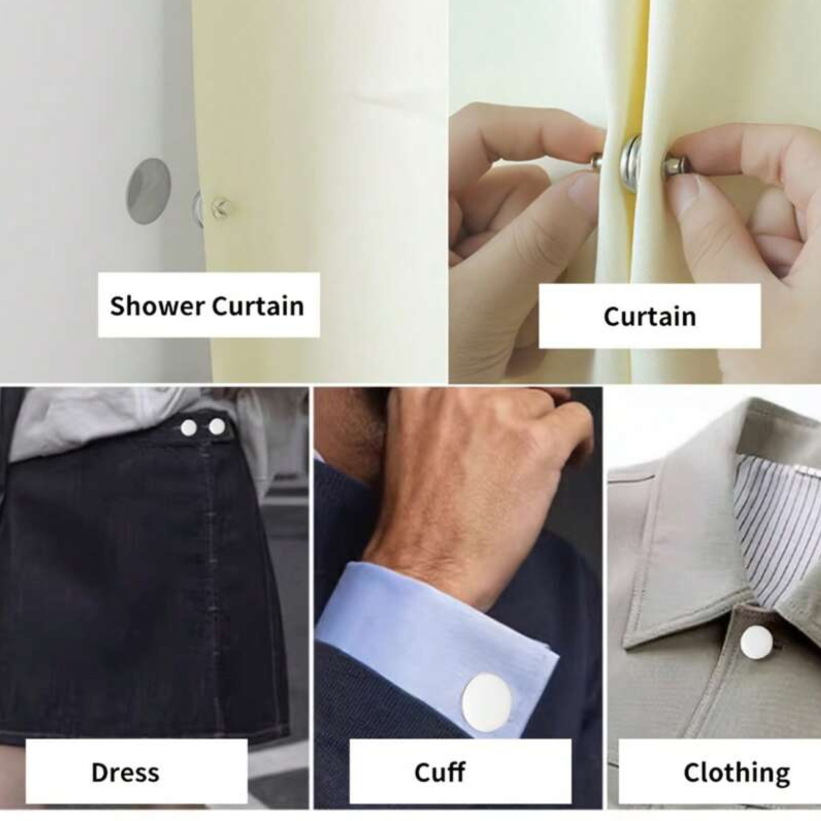2/6/12 Pcs Magnetic Curtain Clips Weights Holders Buckle Drapery Closure USA
