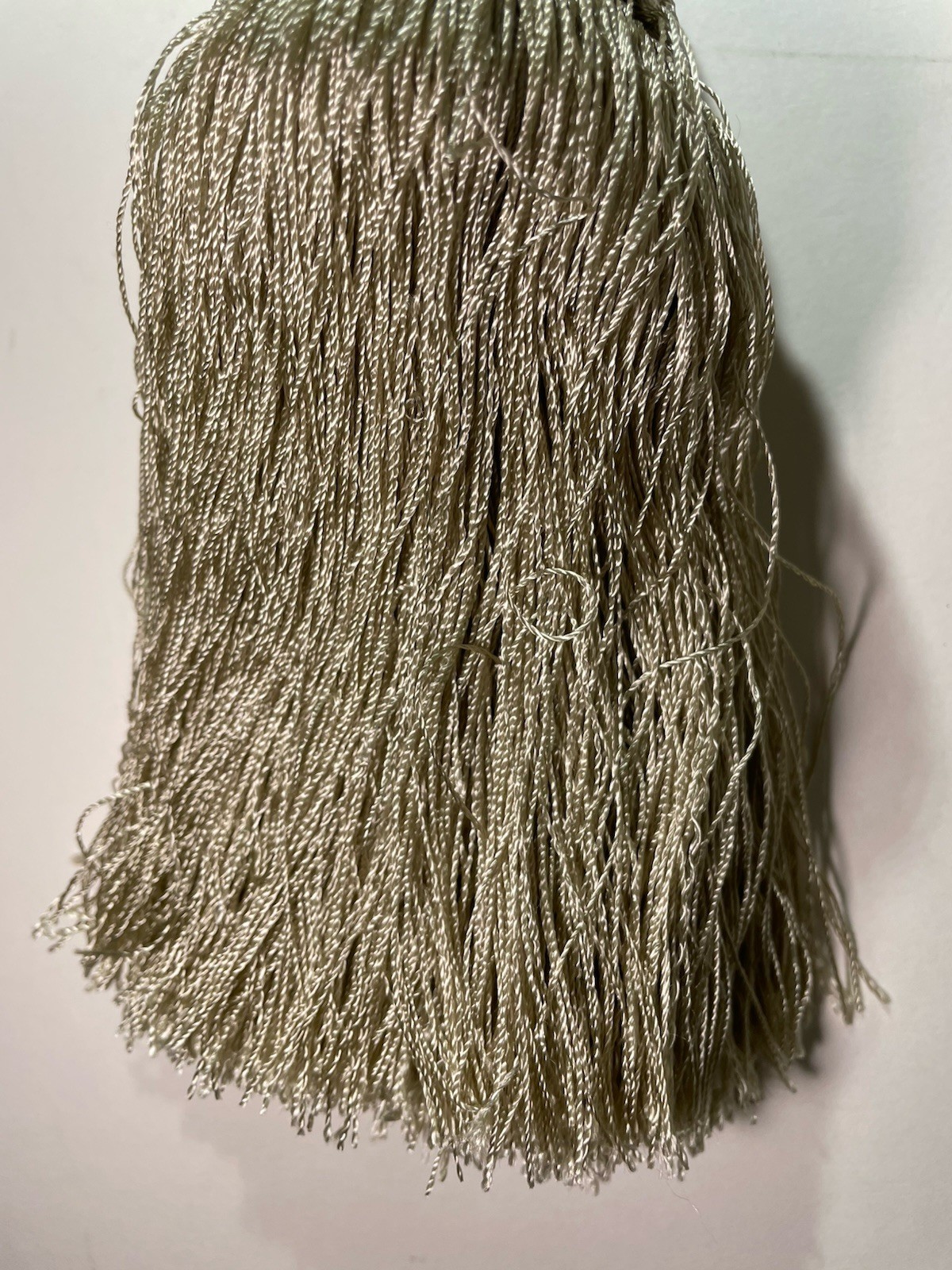 1 Pc. Large Beige Off-white Double Tassel Curtain Drape Tie-back Corded Rope 27″