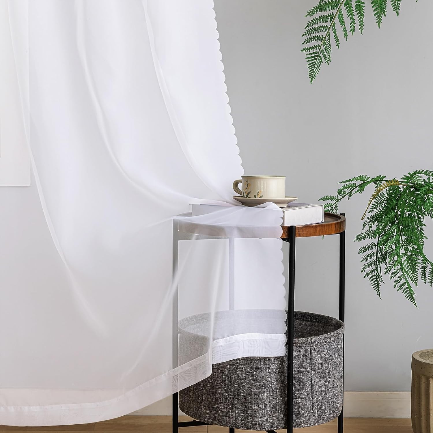 Versatile White Sheer Curtains 40″ W x 90″ L – Machine Washable & Elegant Style