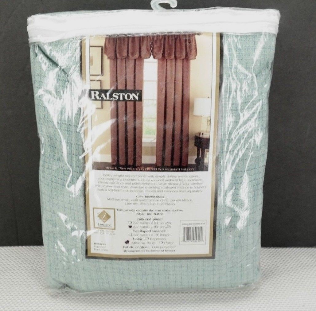 Lorraine Home Fashions Ralston Tailored Curtain Panel 54″ x 84″ Mineral Blue TF