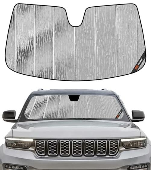 Windshield Sunshade for Jeep Grand Cherokee Grand Cherokee L 2022-2026 Silver