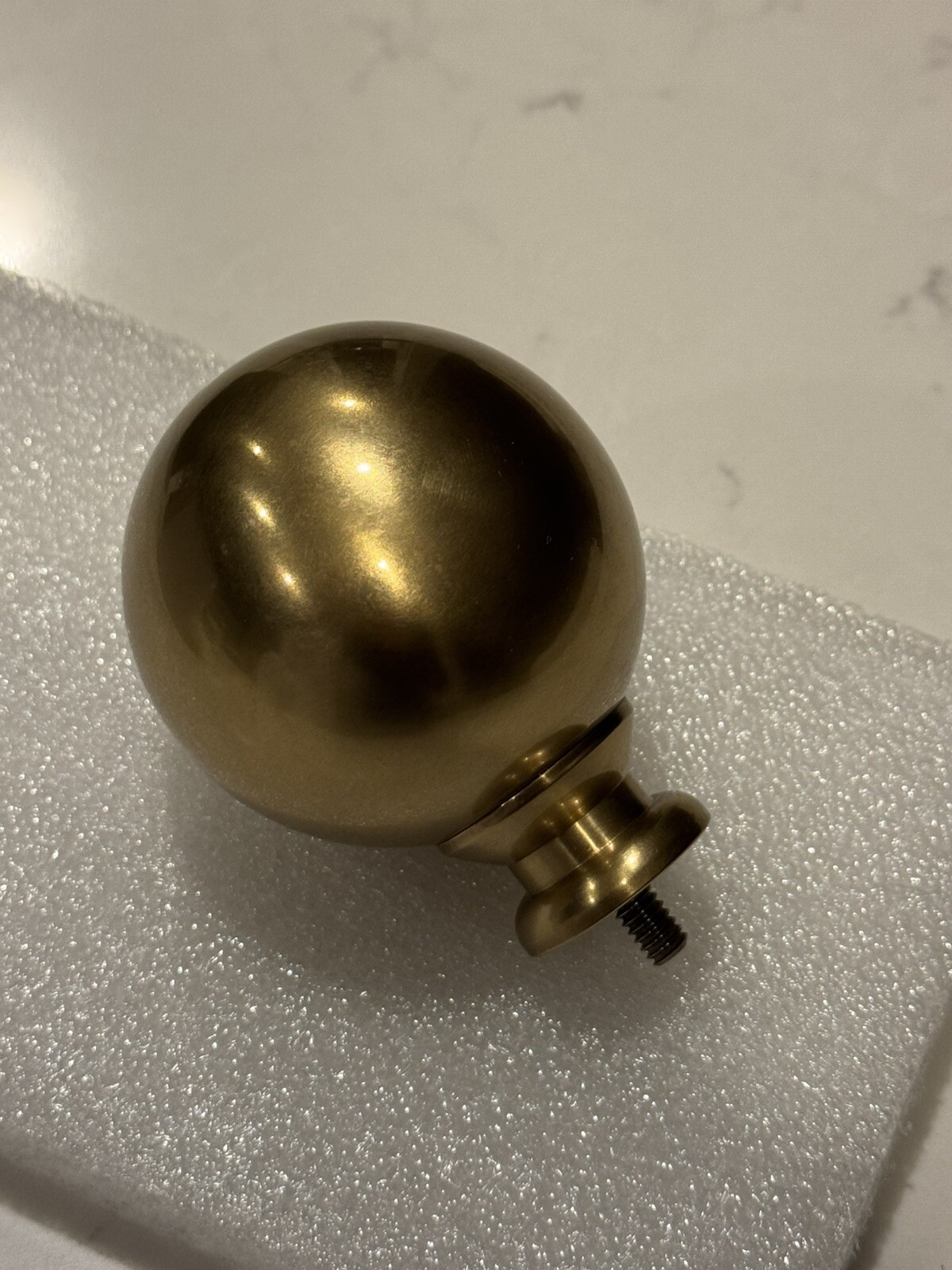 RH Restoration Hardware Easton Solid Brass Ball Finials Medium Set of 2pc