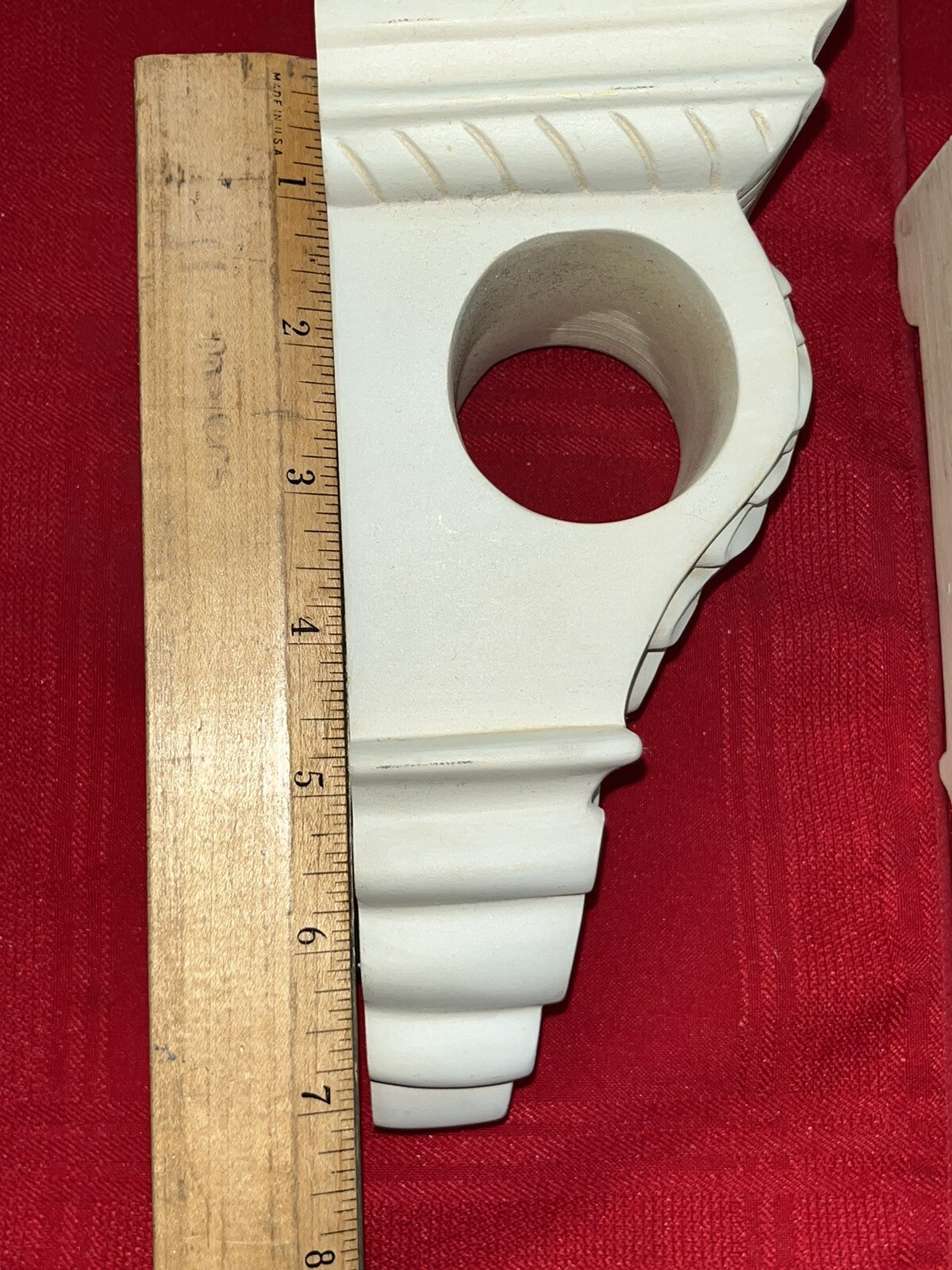 ORNATE SHABBY CHIC IVORY PLASTER DRAPERY /WALL HANGING ROD HOLDERS WALL MOUNT