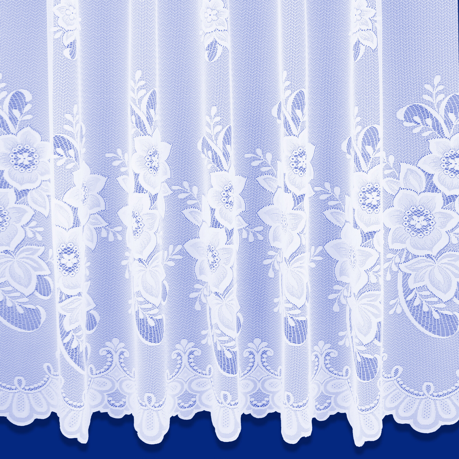 Net Window Net Curtains White Lace Slot Top Heading – Sold By The Metre