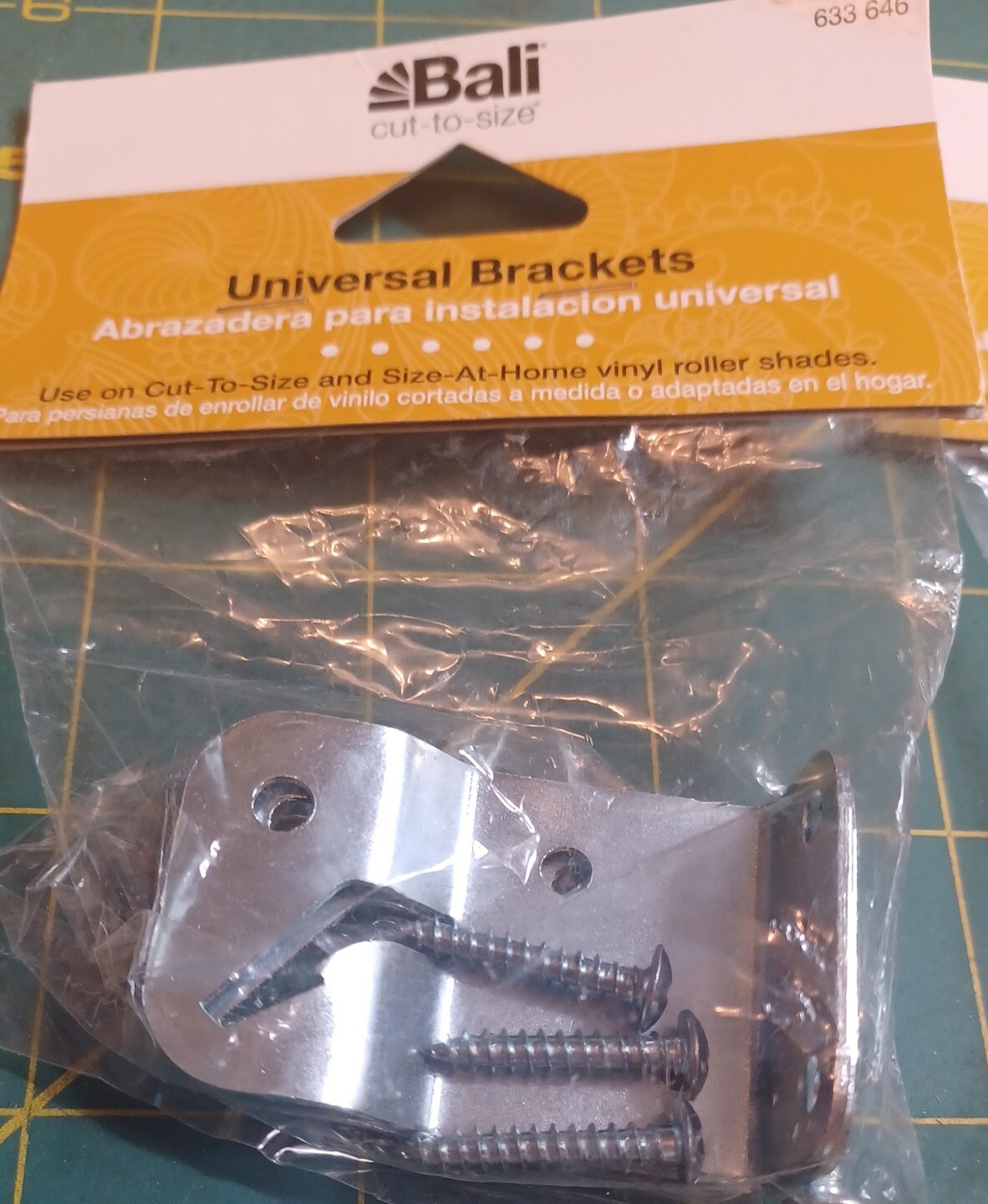 3 Sets Bali Universal Brackets for Roller Shade Blinds 633 646
