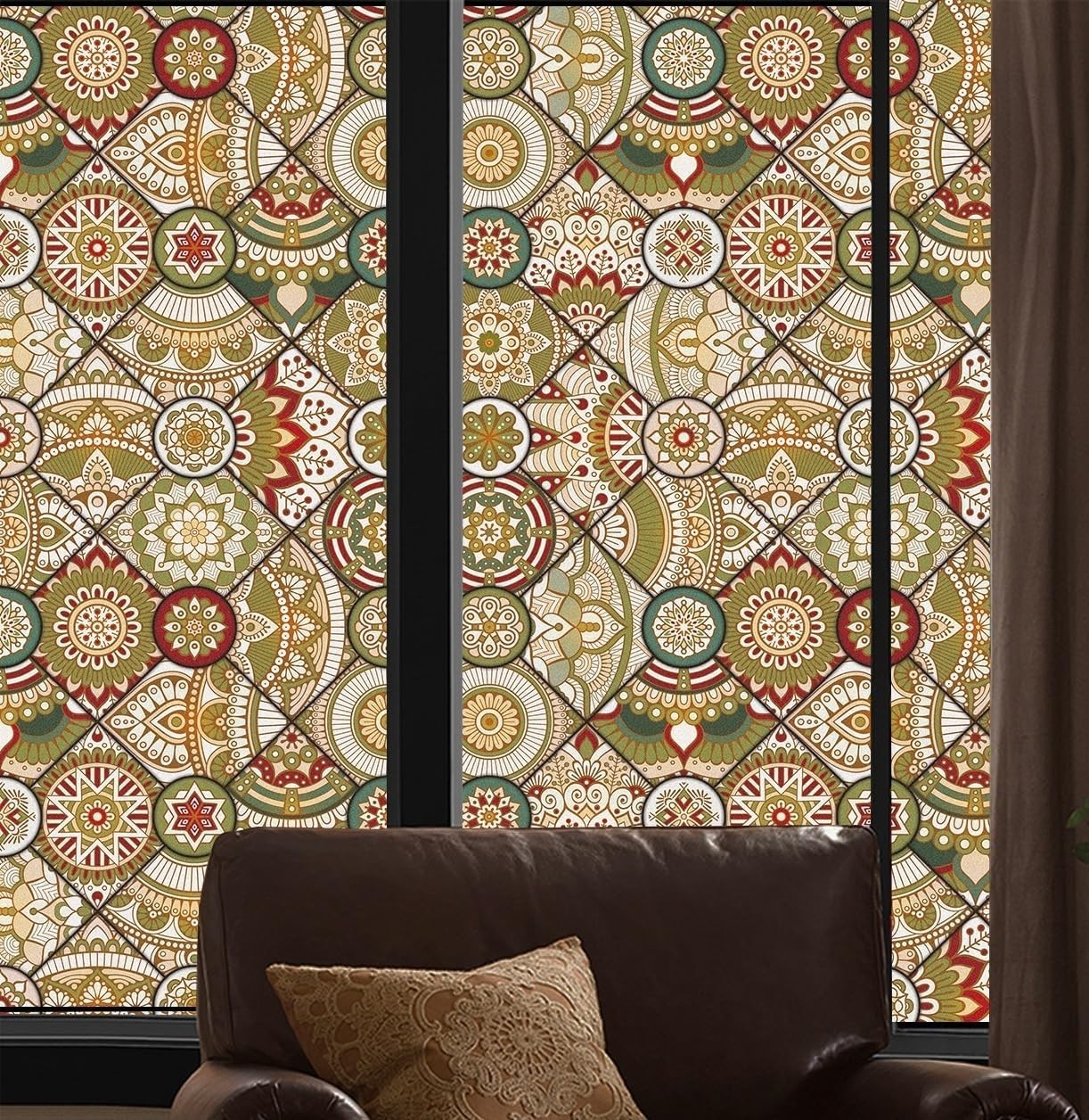 Privacy Decorative Window Film for Home Non-Adhesive Frosted Static Cling Bathro